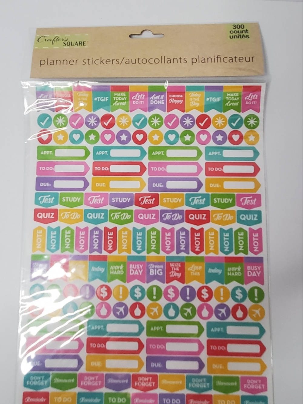 Colorful Planner Sticker Sheets - Bright Multicolor 9 Packs 300 Each Sticker - Picture 4 of 16